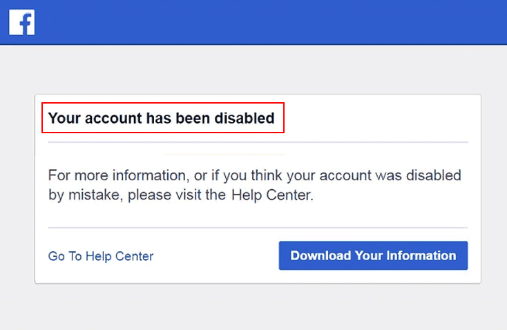Facebook Ad Account Is Disabled