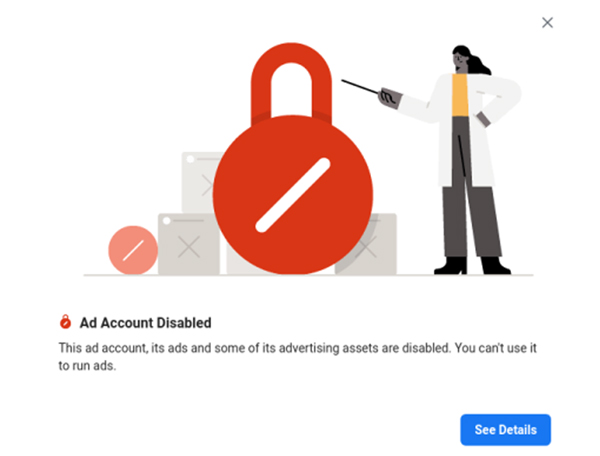 Facebook ad account deactivated