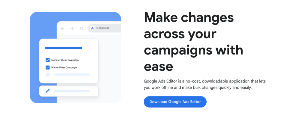 google ads editor