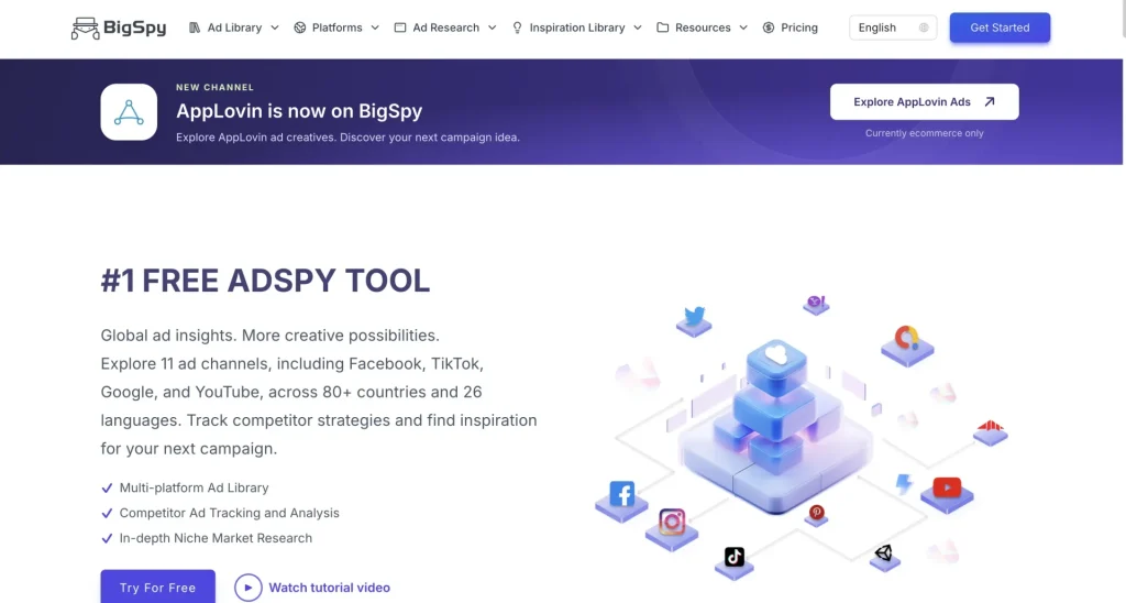10 Best Ad Spy Tools for Finding Competitor Ads in 2026 5 ad spy tools bigspy